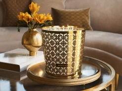 XL Black Oudh Scented Candle With Metal Sleeve